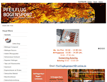 Tablet Screenshot of pfeilflugbogensport.de